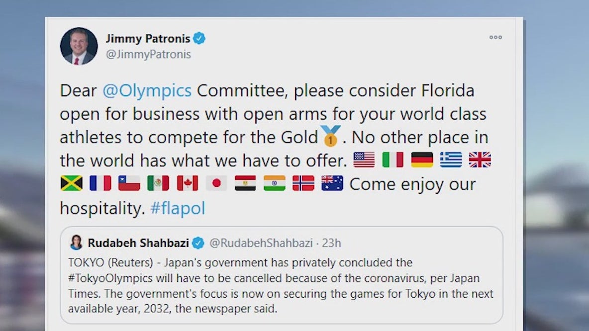 Jimmy Patronis asks Olympics to come to Florida